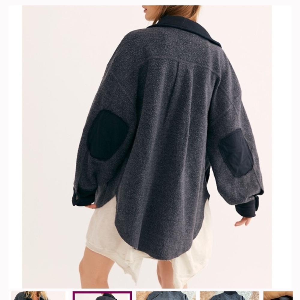 FREE PEOPLE Ruby Jacket- Washed Black - Picture 2 of 5